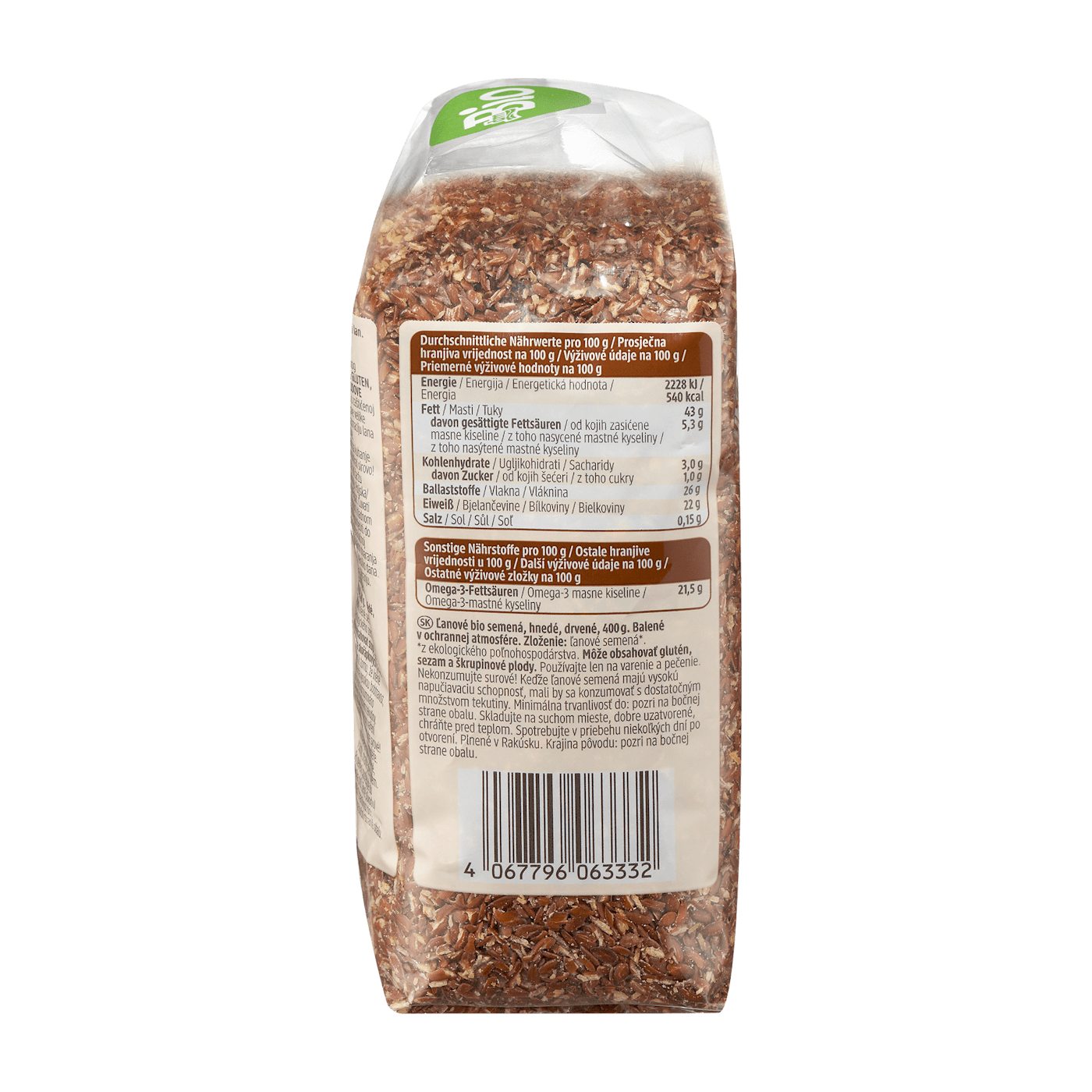  Hạt lanh xay hữu cơ DM Bio 400g – Nhập khẩu Đức 