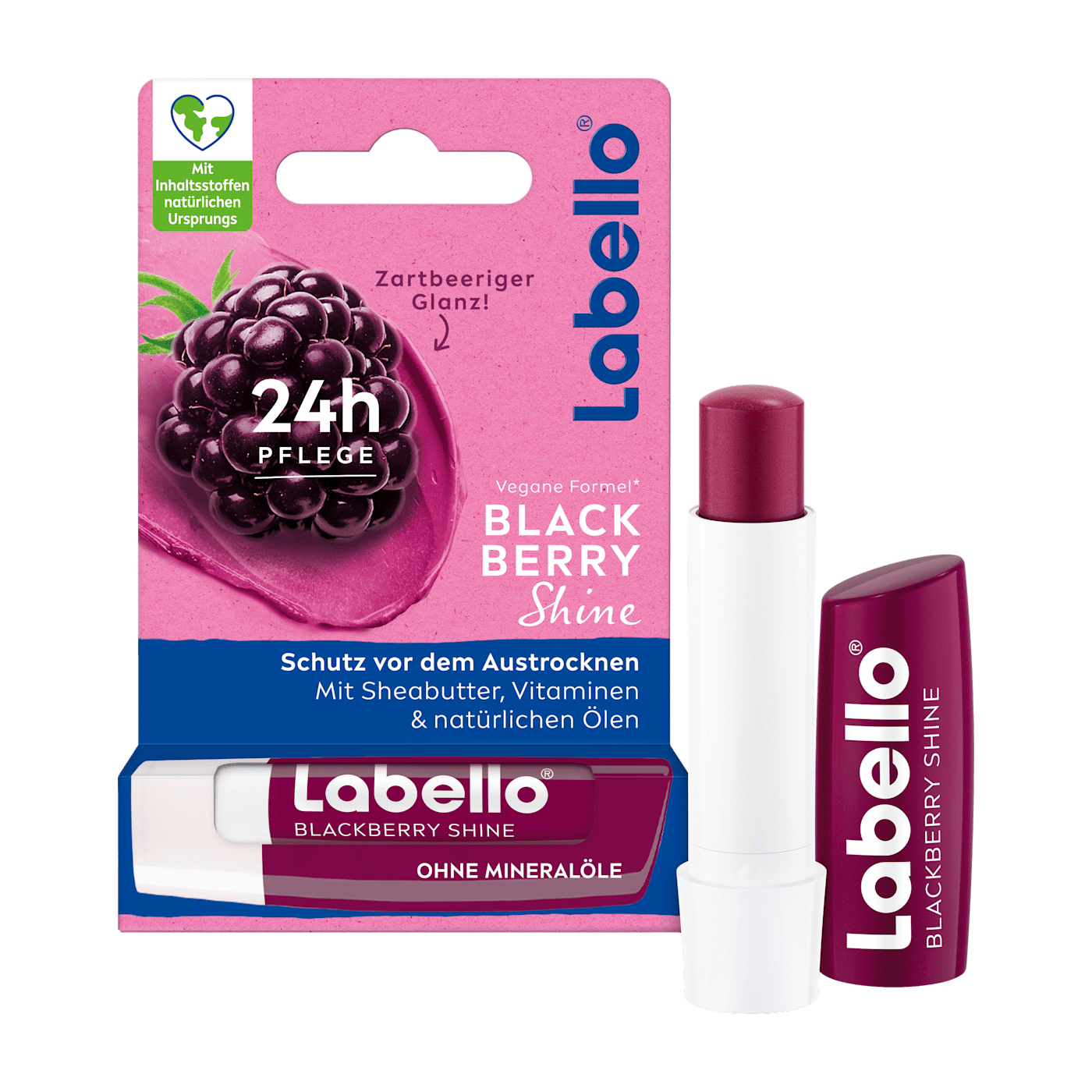  Son dưỡng môi Labello Blackberry Shine – Dưỡng ẩm & Màu sắc quyến rũ 