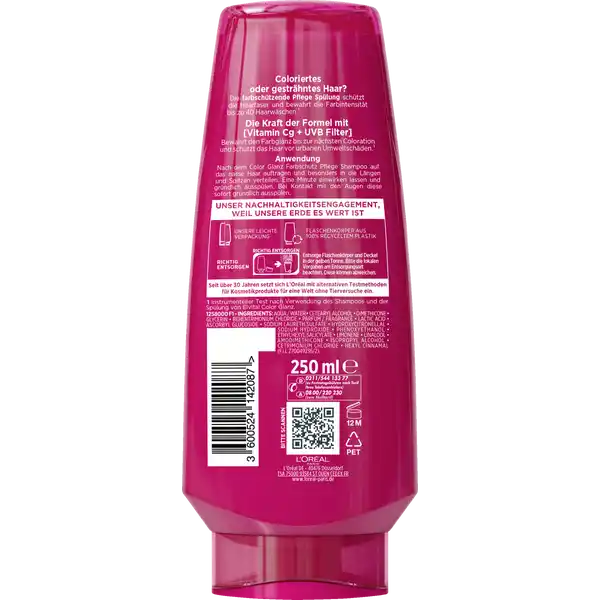  L'Oréal Paris Elvital Color Glanz – Dầu Xả Bảo Vệ Màu Tóc 250ml 