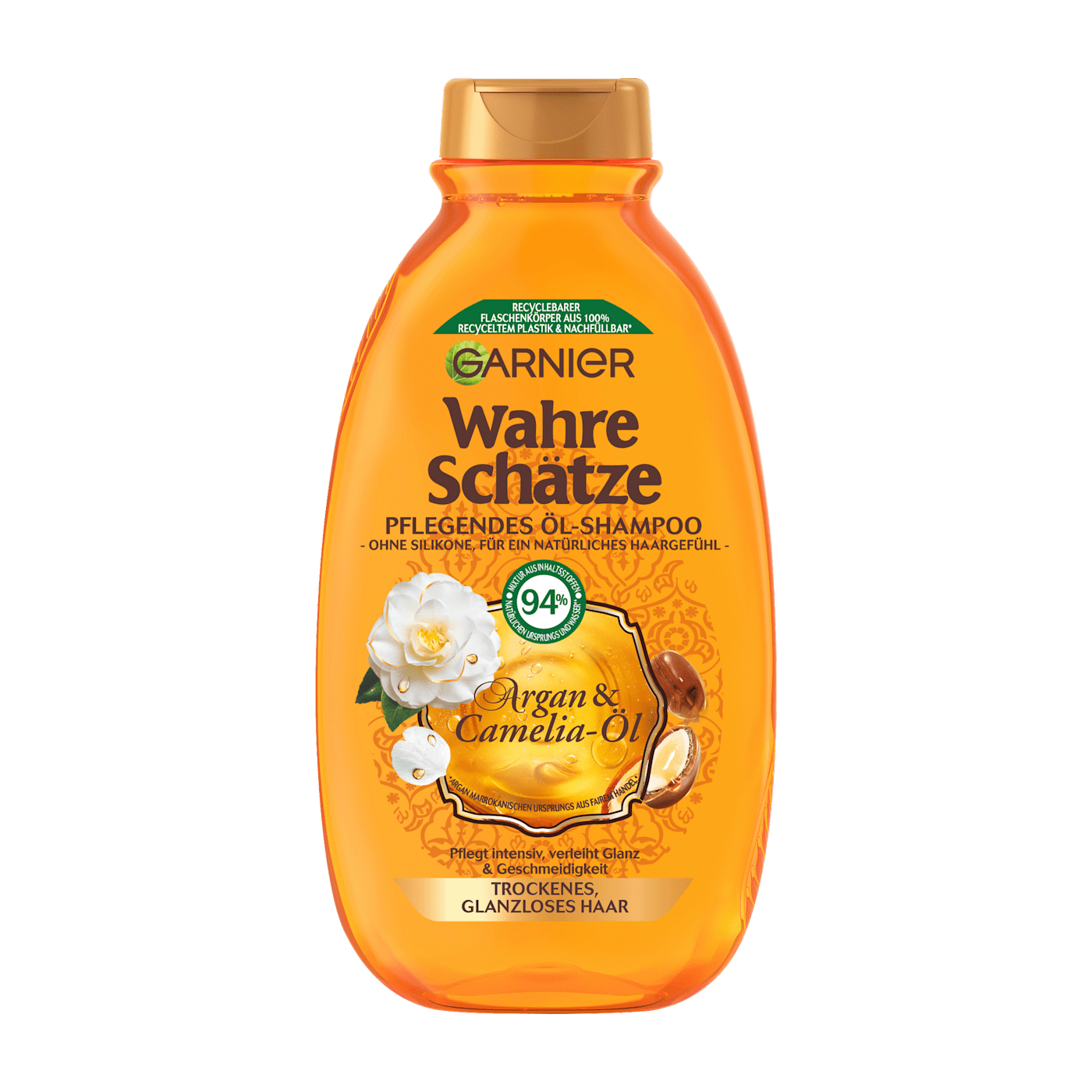  Dầu gội Garnier Wahre Schätze Argan & Camelia Öl 250ml – Dưỡng tóc mềm mượt, suôn bóng tự nhiên 