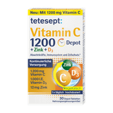  Viên uống Tetesept Vitamin C 1200 Depot + Zink + D3 40 viên – Hỗ trợ tăng cường sức đề kháng và năng lượng 