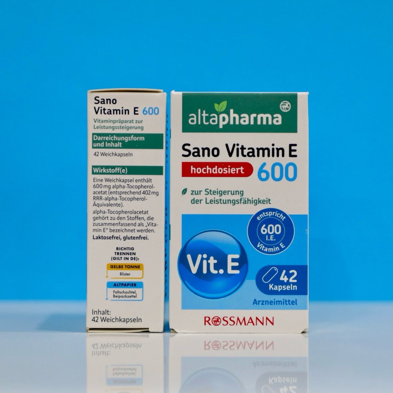  Viên uống Altapharma Sano Vitamin E 600 I.E hộp 42 viên bổ sung Vitamin E từ Đức 