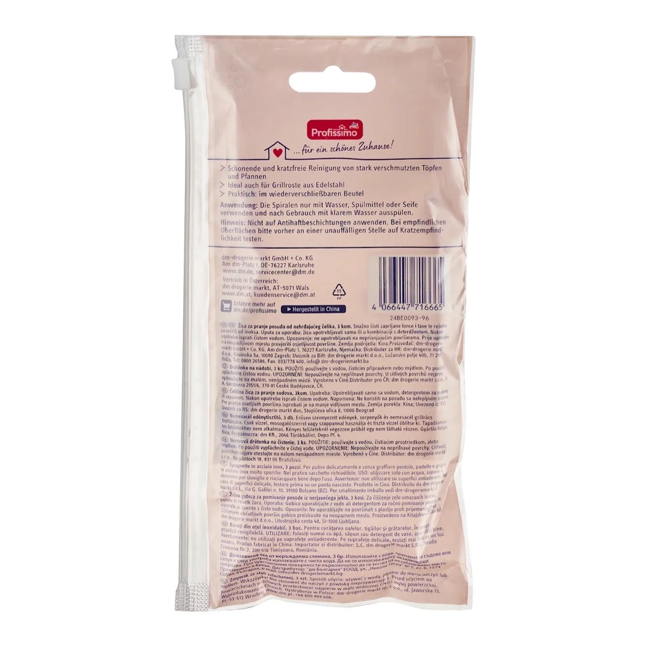  Miếng cọ rửa inox Profissimo Scheuerspiralen aus Edelstahl – Làm sạch hiệu quả, bền bỉ theo thời gian 