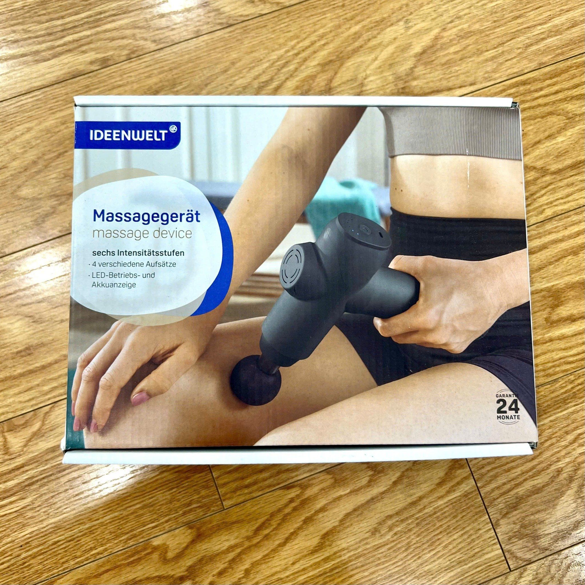  Máy mát xa đấm lưng, đùi giãn cơ hãng Ideenwelt, máy giãn cơ cầm tay pin sạc 