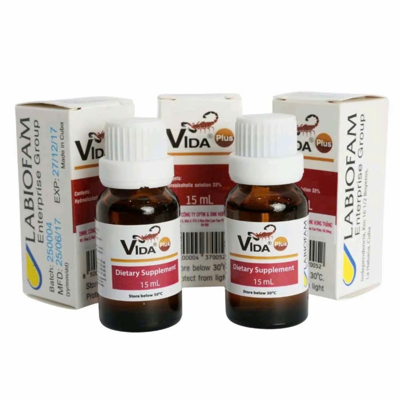  Mua 3 tặng 1 - Nọc Bọ Cạp Xanh Vida Plus Cuba Giúp Nâng Cao Thể Trạng, Hỗ Trợ Giảm Đau Cho Người Bệnh Ung Bướu 