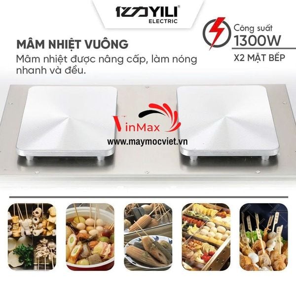 Nồi Nhúng Lẩu Xiên Que ODEN HJ-2 Đơn 18 Ngăn