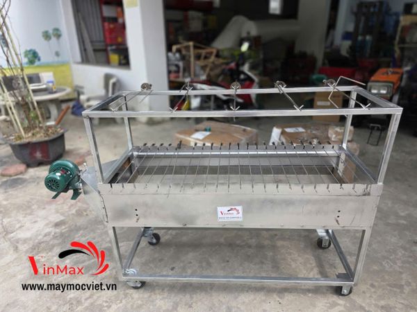 Bếp Nướng Than Hoa Quạt Gió 2 Tầng 22 Xiên VMN225