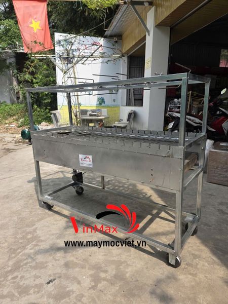 Bếp Nướng Than Hoa Quạt Gió 2 Tầng 22 Xiên VMN225