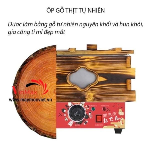 Nồi Nấu Lẩu Nhúng Xiên Que Ốp Gỗ HJ-1 Loại 9 Ngăn