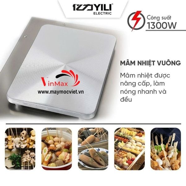 Nồi Nấu Lẩu Nhúng Xiên Que Ốp Gỗ HJ-1 Loại 9 Ngăn