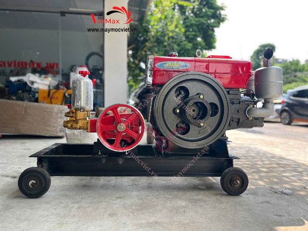Máy xịt sát trùng chuồng trại động cơ dầu D15, đầu xịt 7HP VMX157