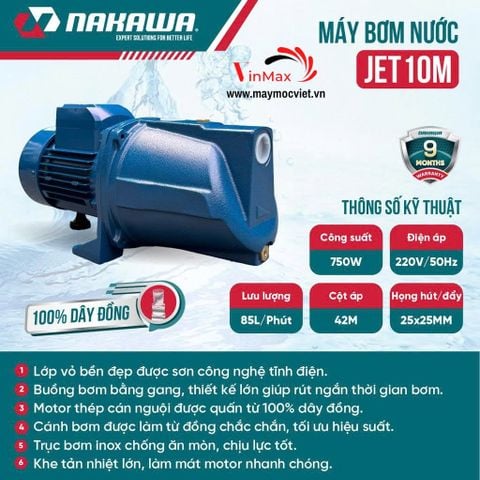 Máy Bơm Nước Chân Không NAKAWA JET10M