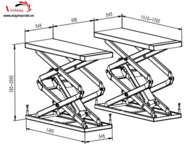 Cầu Nâng Cắt Kéo Nâng Bụng AT-350S 3.5 Tấn