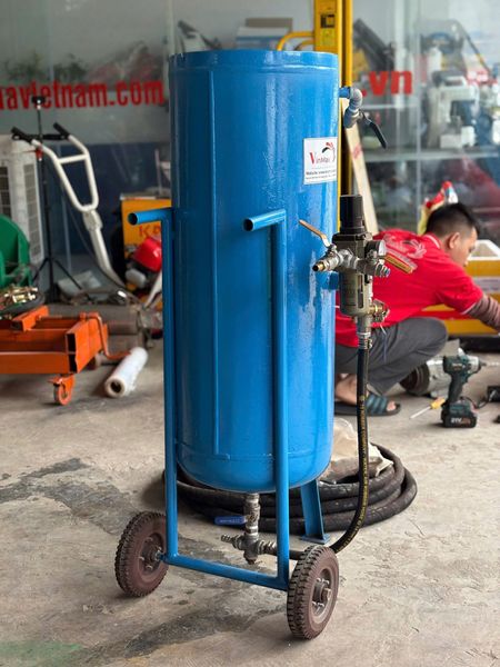 Cối Phun Cát 100L Tẩy Sơn Gỉ Turbo TBC100
