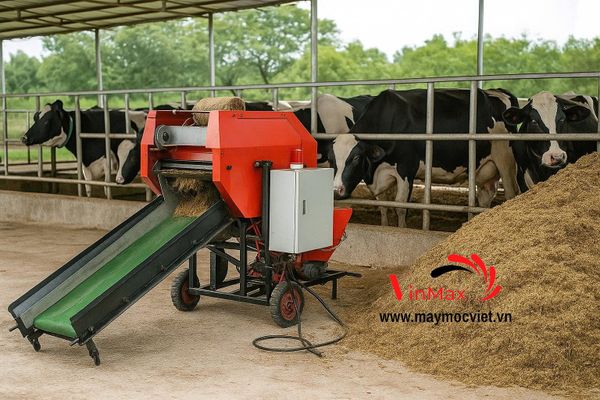 Máy cuốn cỏ ủ chua cho gia súc điện 1 pha Turbo TBC220