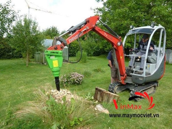 Đầu thủy lực lắp mũi khoan đất gắn cần cẩu xúc đất Turbo TB60