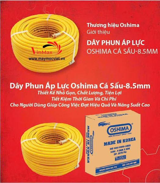 Dây Phun Áp Lực Oshima Hàn Quốc 8.5mm × 50m