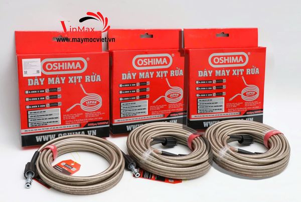 Dây xịt rửa Oshima 6.0mm x 15m hai đầu ren 22mm
