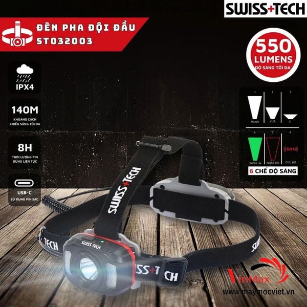 Đèn Pha Đội Đầu Swiss+Tech ST032003