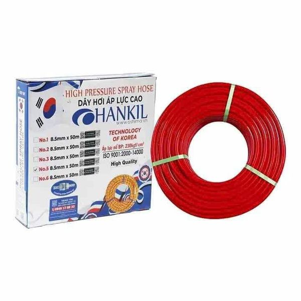 Dây Xịt Áp Lực Hankil No.5 8.5mm x 50m Đỏ