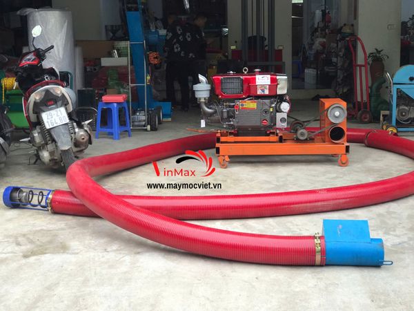 Máy Hút Nông Sản Đầu Nổ 15HP Đề Điện Dài 20m Turbo TB1520