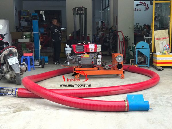 Máy Hút Nông Sản Đầu Nổ 15HP Đề Điện Dài 20m Turbo TB1520