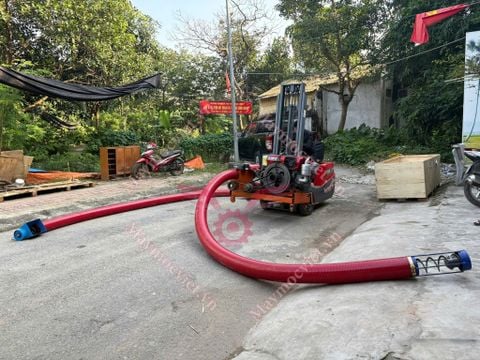 Máy Hút Nông Sản Đầu Nổ 15HP Đề Điện Dài 20m Turbo TB1520