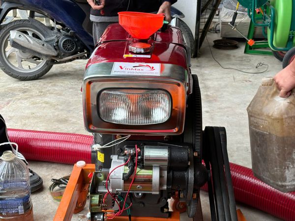 Máy Hút Nông Sản Đầu Nổ 15HP Đề Điện Dài 20m Turbo TB1520