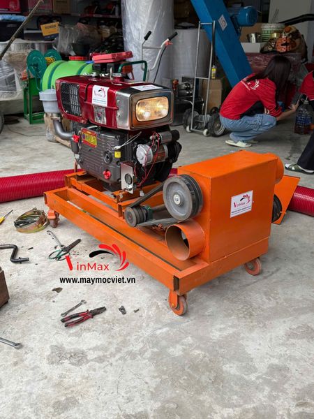 Máy Hút Nông Sản Đầu Nổ 15HP Đề Điện Dài 20m Turbo TB1520