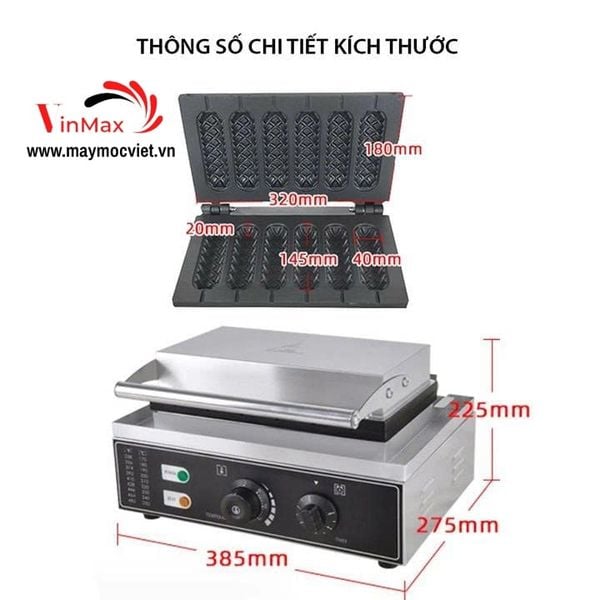 Máy Làm Bánh Waffle Xúc Xích Công Nghiệp Turbo X6