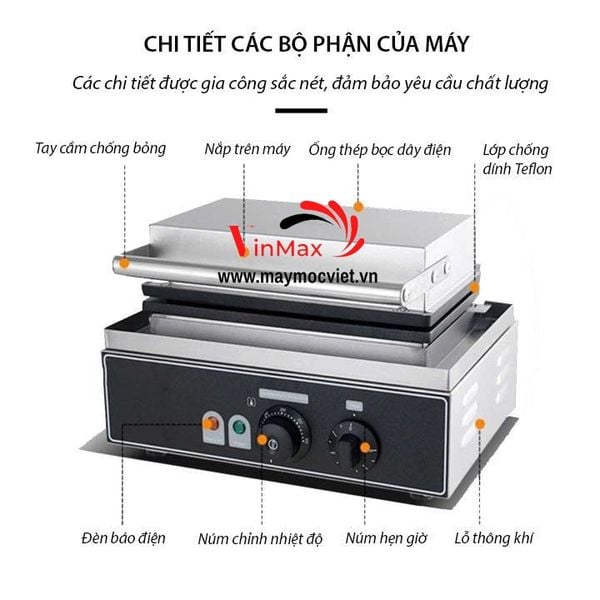 Máy Làm Bánh Waffle Xúc Xích Công Nghiệp Turbo X6