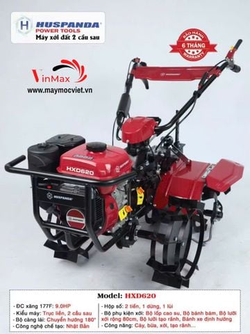 Máy Xới Đất Chạy Xăng 2 Cầu 9HP Huspanda HXD620