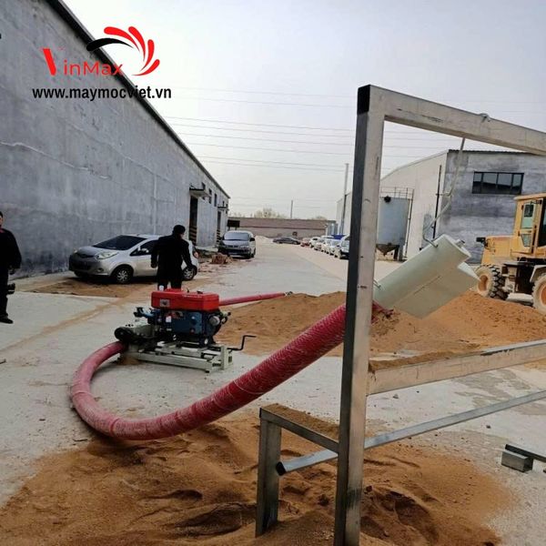 Máy hút nông sản, hút hạt 2 đầu 15 mét dùng đầu nổ 15HP Turbo TBH15