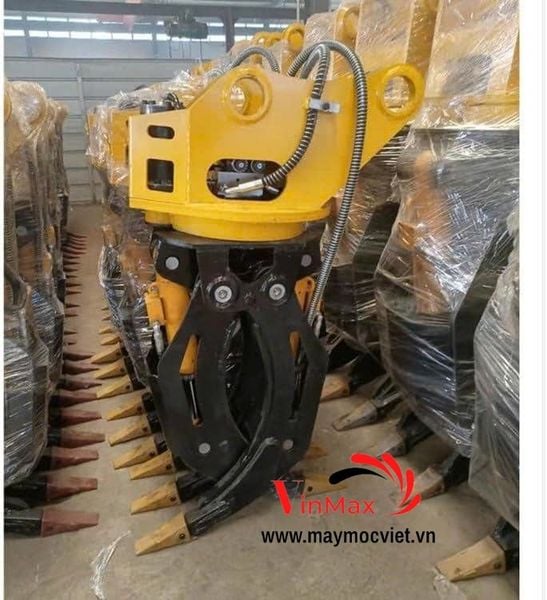 Kẹp Gắp Thủy Lực Gắn Máy Xúc Xoay 360 Độ Turbo TBG4555