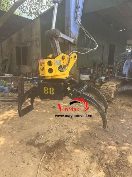 Kẹp Gắp Thủy Lực Gắn Máy Xúc Xoay 360 Độ Turbo TBG4555