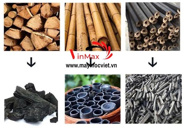 Lò nung cacbon hóa than mùn cưa Turbo