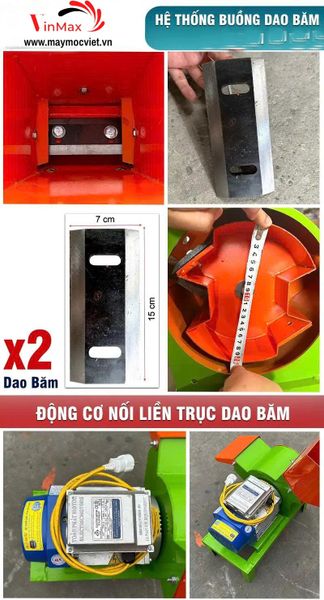 Máy Băm Cỏ Liền Trục Turbo TLT1500