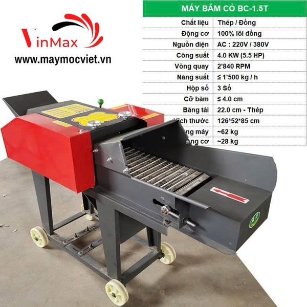 Máy băm thức ăn cho gia súc Turbo TBC1500