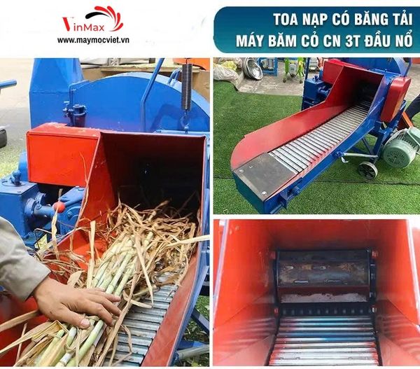 Máy băm cỏ voi công nghiệp băng tải đầu nổ D15 Turbo TBC3015