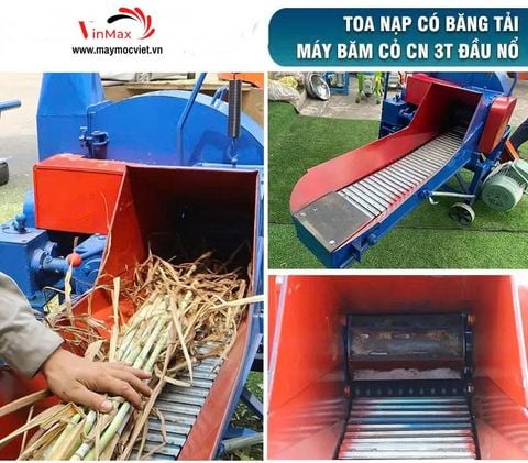 Máy băm cỏ voi công nghiệp băng tải đầu nổ D15 Turbo TBC3015