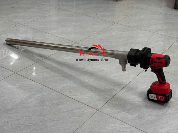 Bơm dầu nhớt, hóa chất thùng phuy chạy pin Turbo TBB750