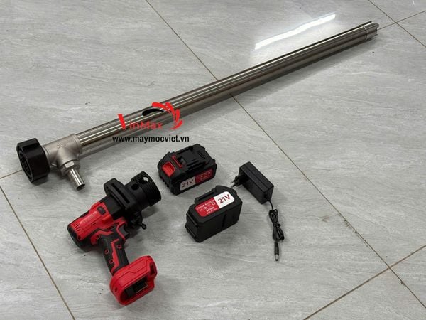 Bơm dầu nhớt, hóa chất thùng phuy chạy pin Turbo TBB750