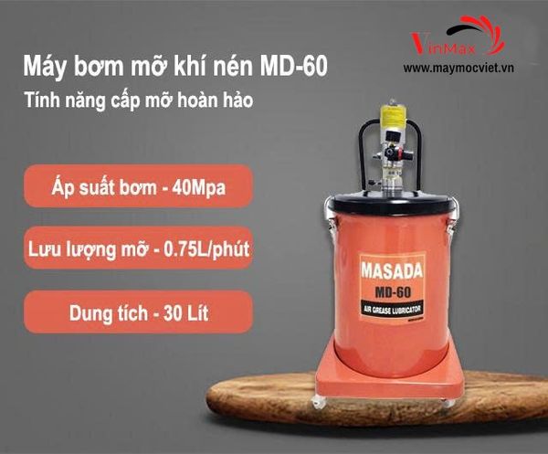 Máy bơm mỡ khí nén Masada MD60