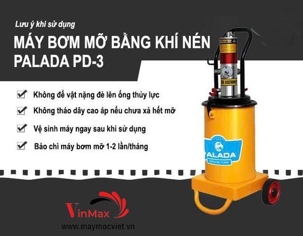 Máy Bơm Mỡ Bò Bằng Khí Nén Palada PD-3