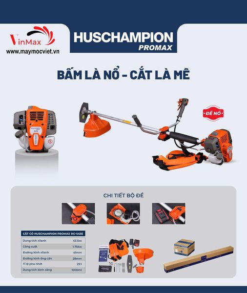 Máy Cắt Cỏ Đề Nổ Huschampion HC543E