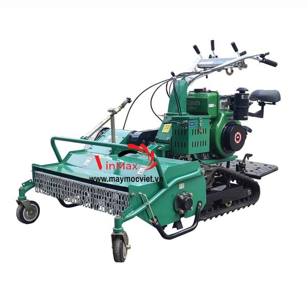 Máy Cắt Cỏ Trục Băm Ngồi Lái Chạy Dầu 15HP Turbo TB8015