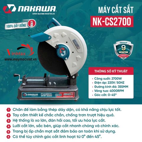 Máy Cắt Sắt NAKAWA 2700W NK-CS2700