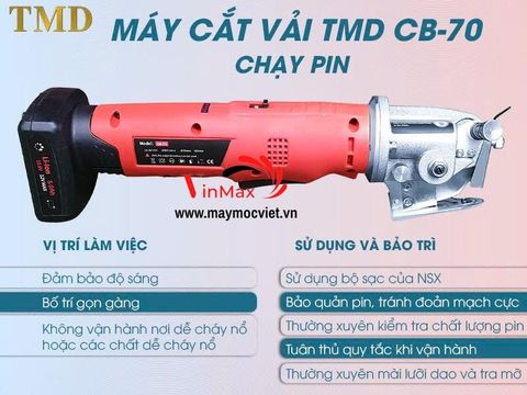 Máy Cắt Vải Chạy Pin TMD CB70