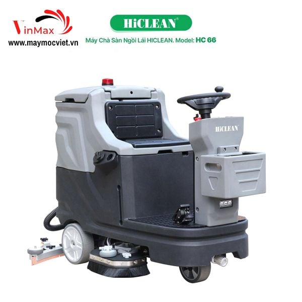 Máy Chà Sàn Liên Hợp Ngồi Lái Hiclean HC66 Dùng Bình Ắc Quy