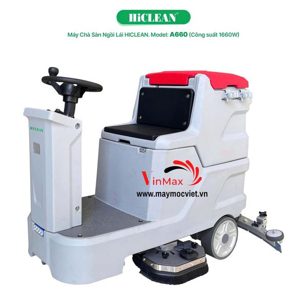 Máy Chà Sàn Liên Hợp Ngồi Lái Hiclean HC66 Dùng Bình Ắc Quy